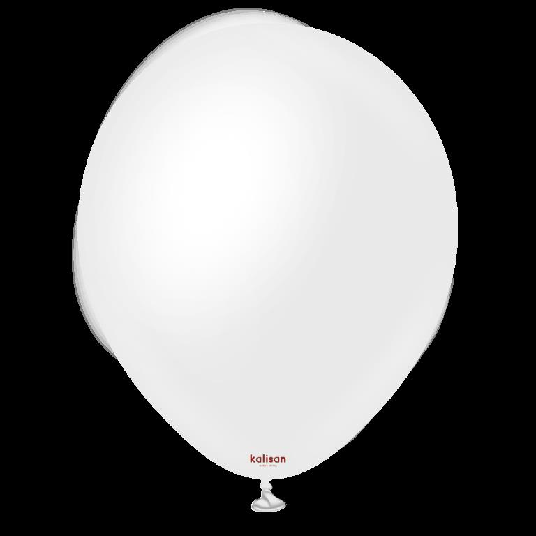 BALON 18'' OPAQUE SATİN SNOW WHİTE 25 Lİ KALİSAN