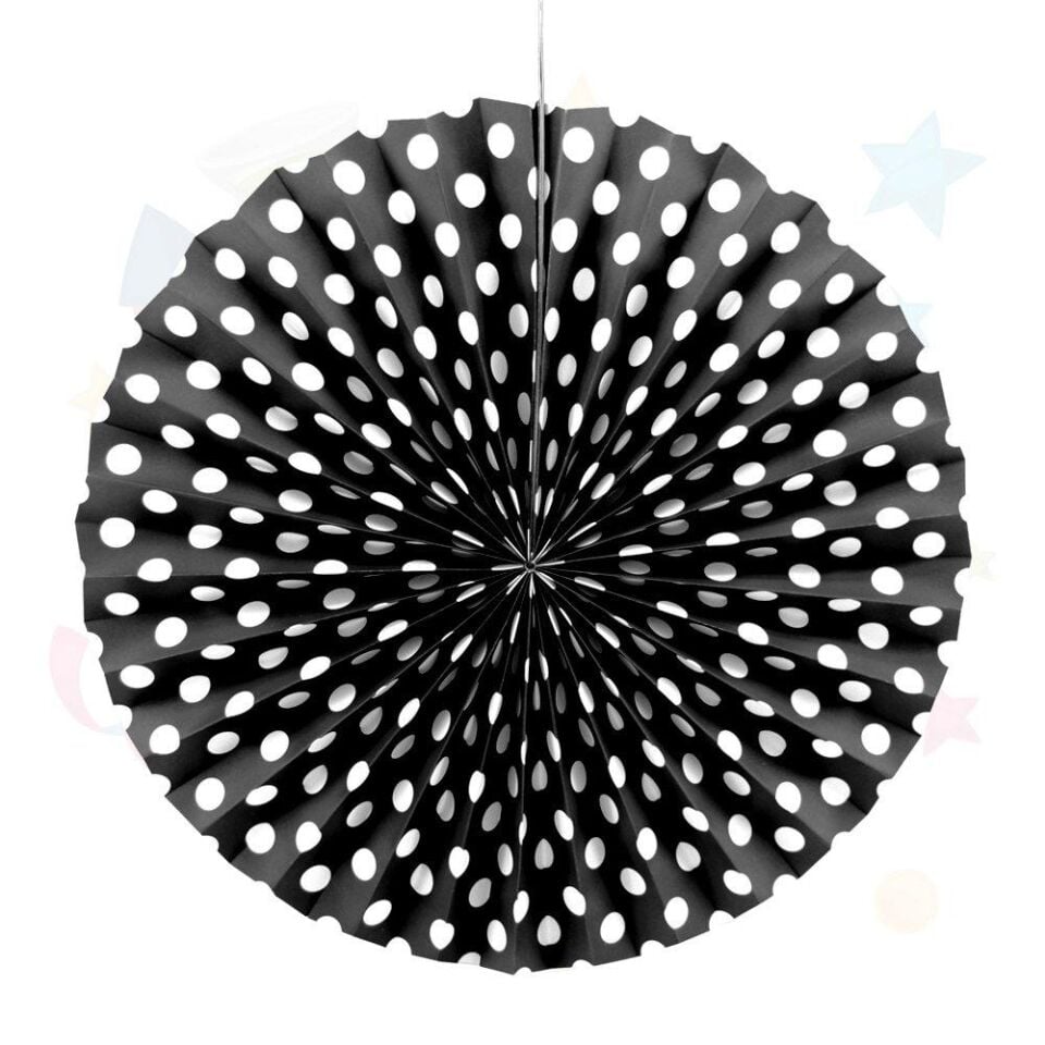 KARTON ÇARK SÜS PUANTİYELİ 40 CM SİYAH