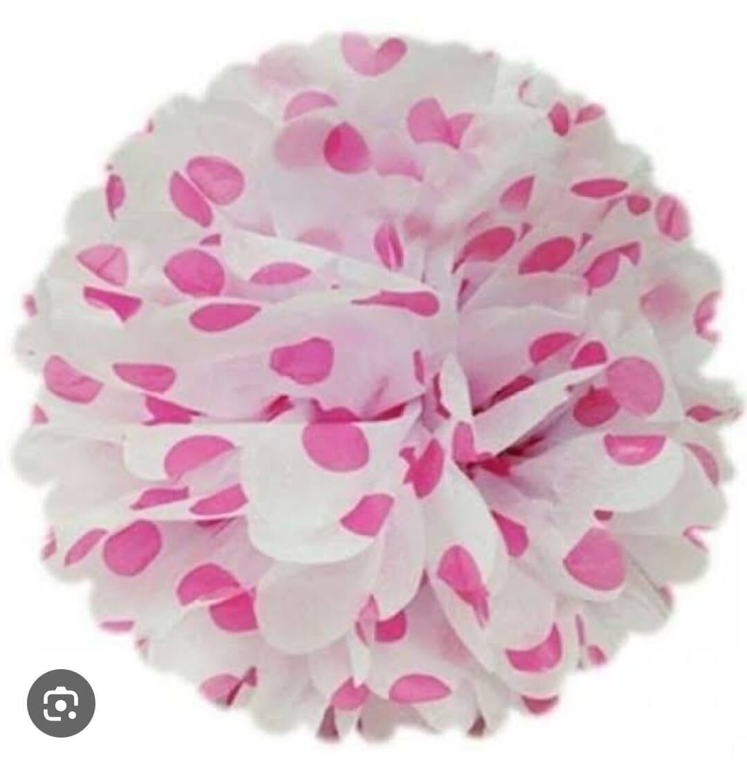 KAĞIT SÜS PELUR KAĞIT POMPOM PUANTİYELİ 25 CM 10 L