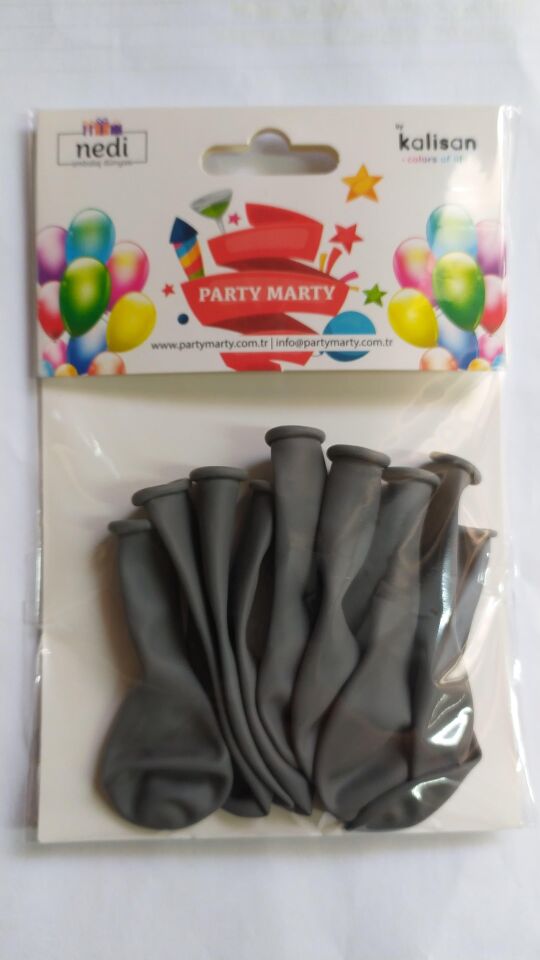 BALON 5'' MARKET GREY (GRİ) 10 LU