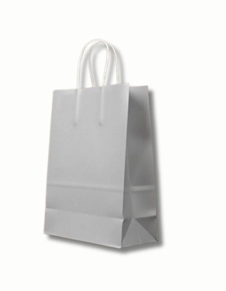 ÇANTA B.KRAFT BÜKÜM SAPLI BEYAZ 18*24 CM 25 Lİ
