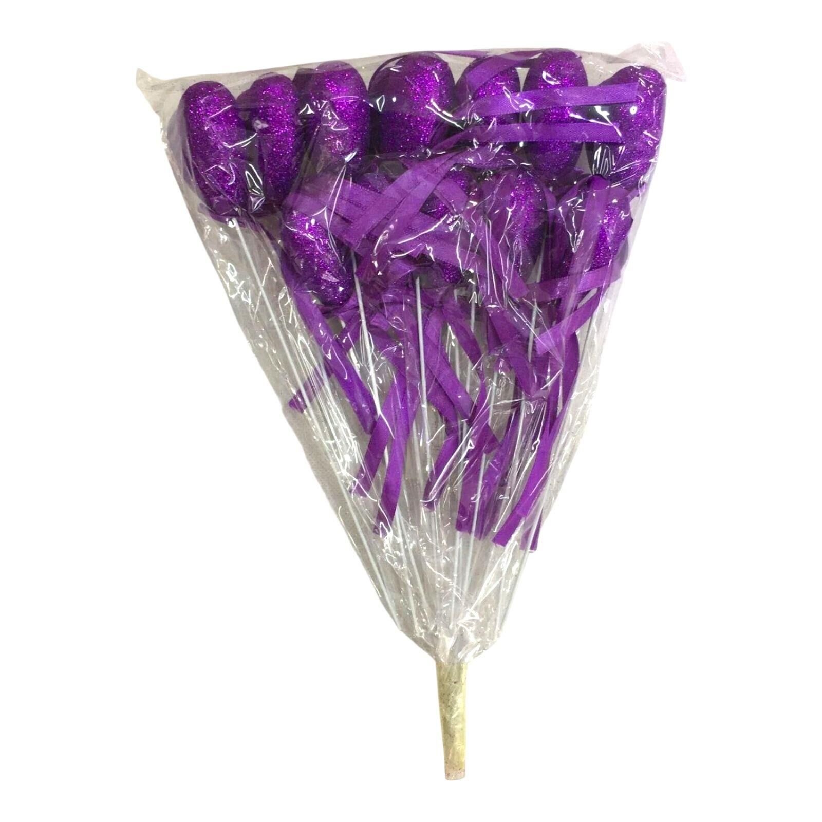 ÇUBUKLU STRAFOR KALP SİMLİ 10 LU ORTA MOR