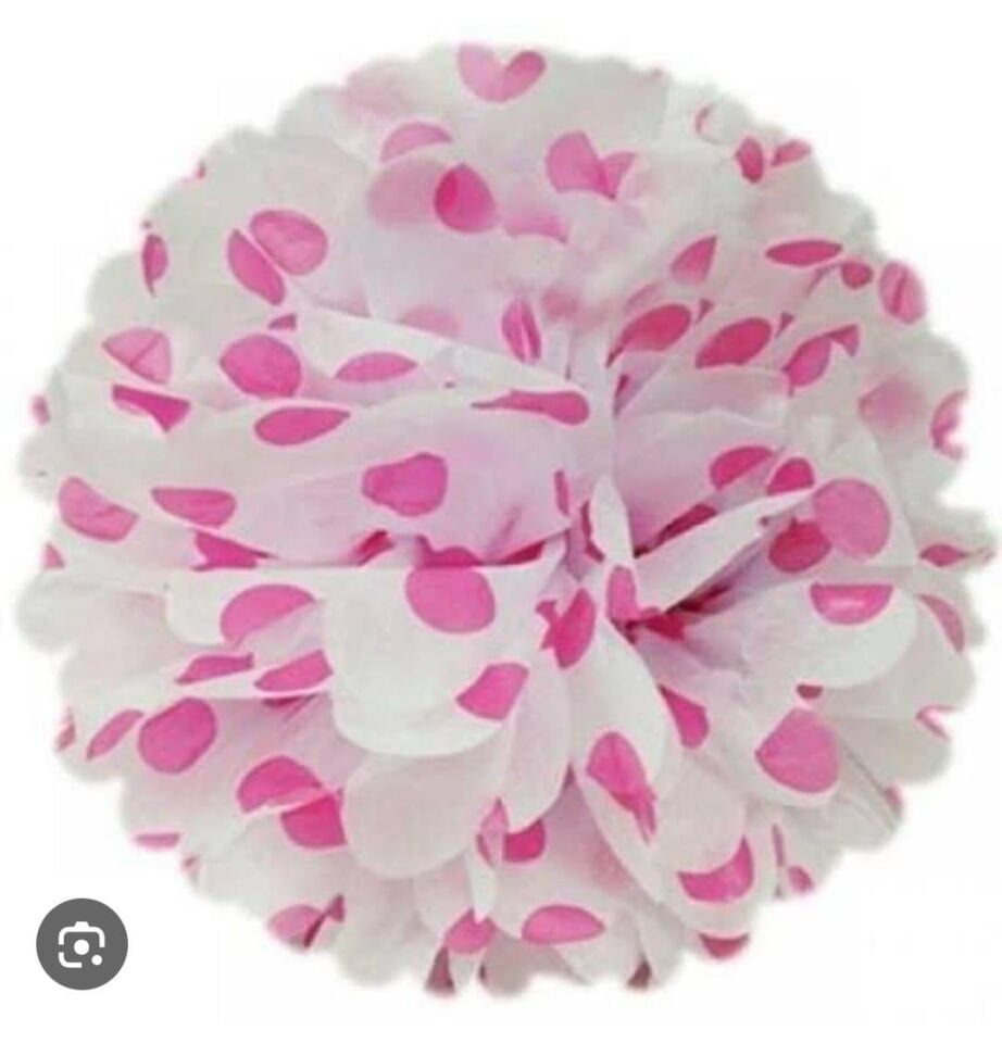 KAĞIT SÜS PELUR KAĞIT POMPOM PUANTİYELİ 50 CM 10 L