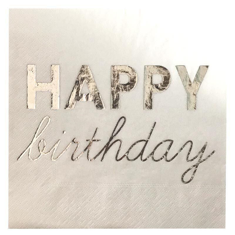 PEÇETE BASKILI VARAK  HAPPY GÜMÜŞ-BEYAZ