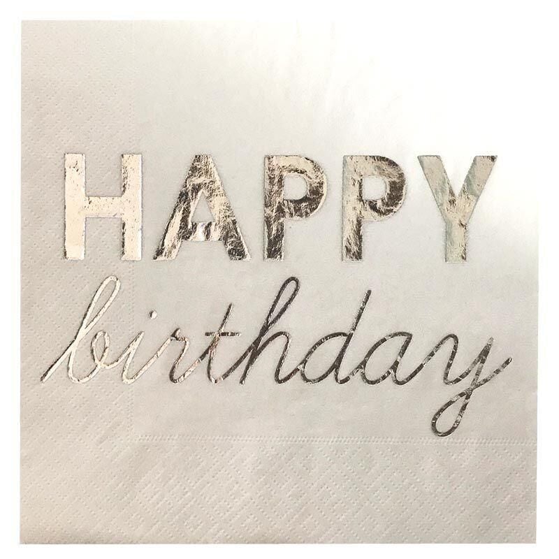 PEÇETE BASKILI VARAK  HAPPY GÜMÜŞ-BEYAZ