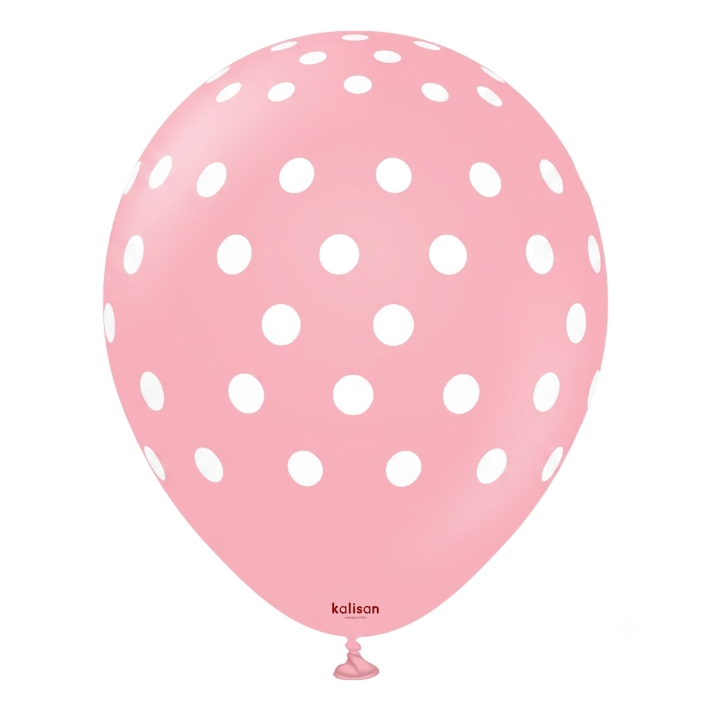 BALON 12'' PUANTİYELİ AÇIK PEMBE 25 Lİ  KALİSAN