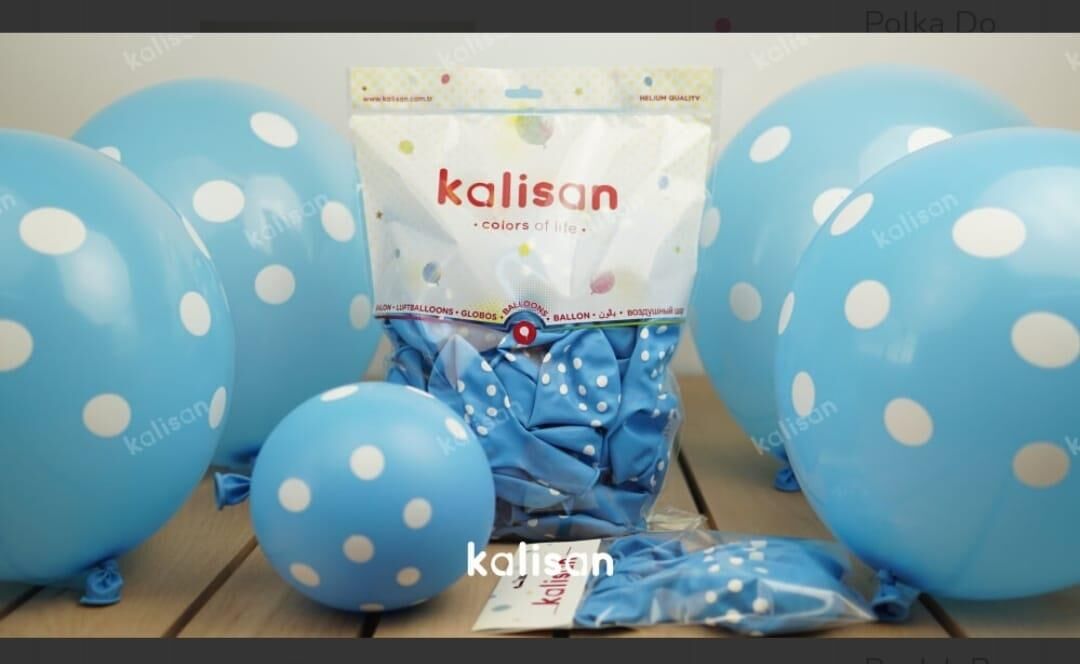 BALON 12'' PUANTİYELİ AÇIK MAVİ 25 Lİ  KALİSAN