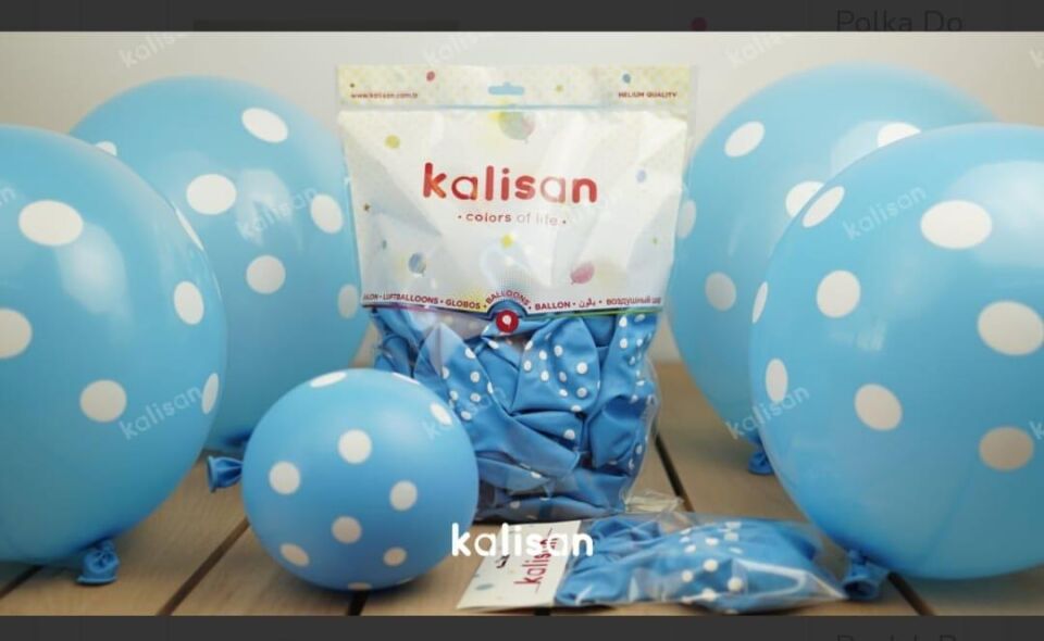 BALON 12'' PUANTİYELİ AÇIK MAVİ 25 Lİ  KALİSAN