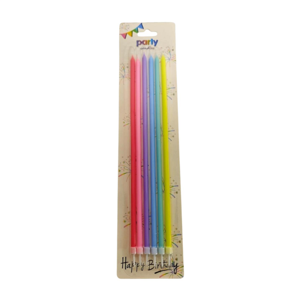 MUM İNCE ÇUBUK 6 LI MAKARON KARIŞIK 25 CM