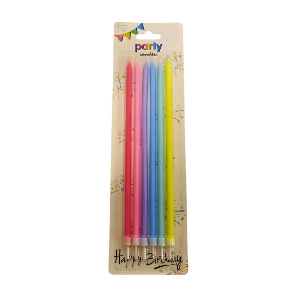 MUM İNCE ÇUBUK 6 LI MAKARON KARIŞIK 19 CM
