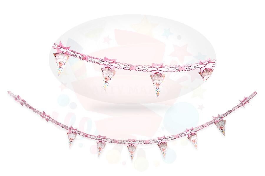 KAĞIT UZAR SÜS BAYRAKLI HOŞ G.BEBEĞİM PEMBE