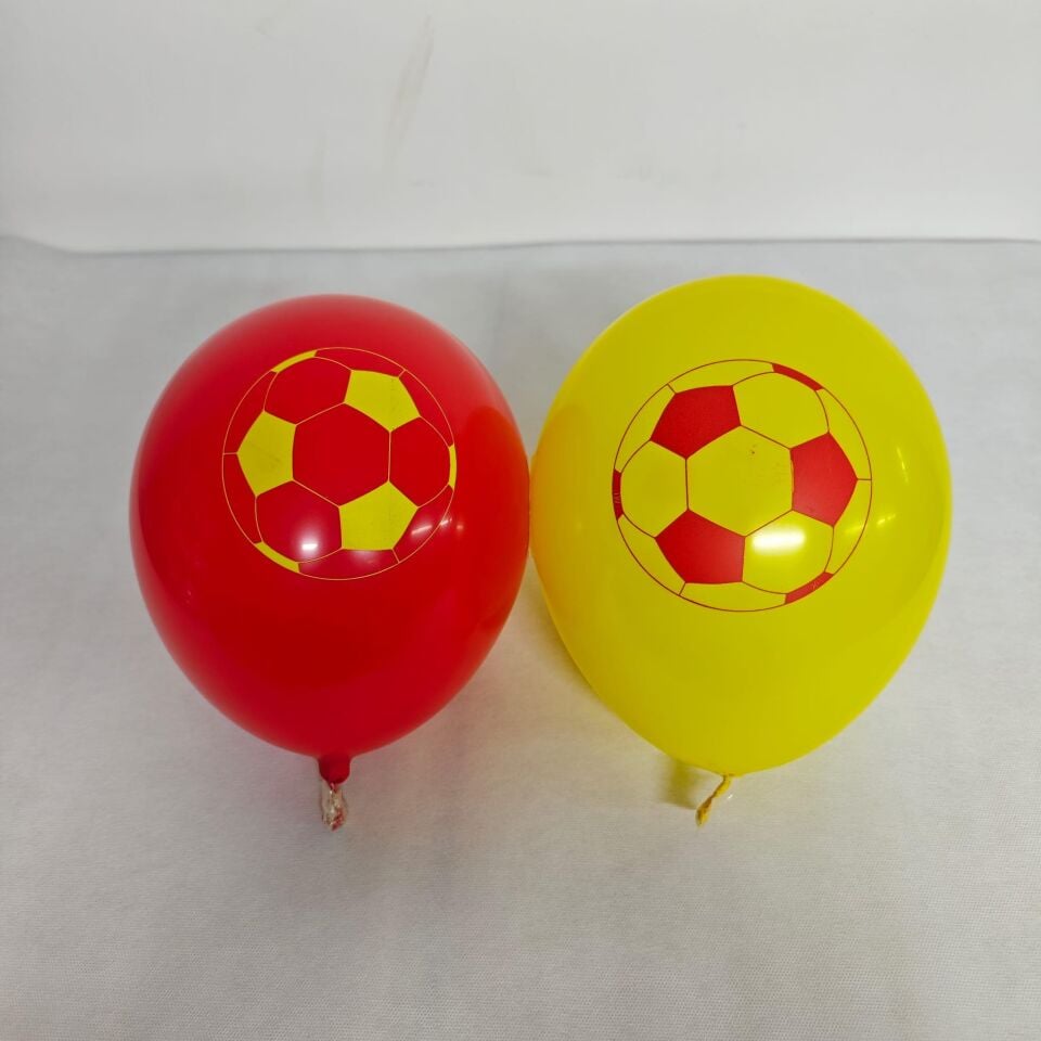 BALON BASKILI TARAFTAR SARI KIRMIZI 50 Lİ