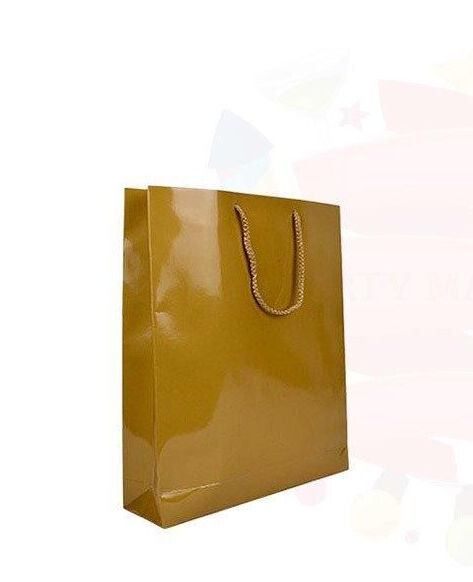 ÇANTA KARTON SELOFANLI 21*26*9 ALTIN 25 Lİ