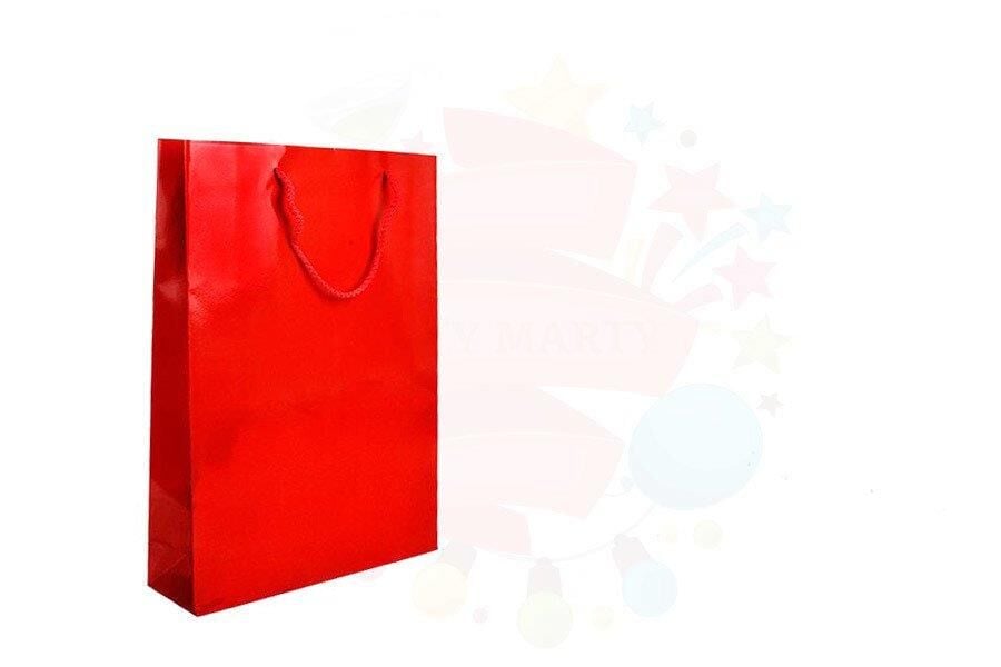 ÇANTA KARTON SELOFANLI 21*26*9 KIRMIZI 25 Lİ