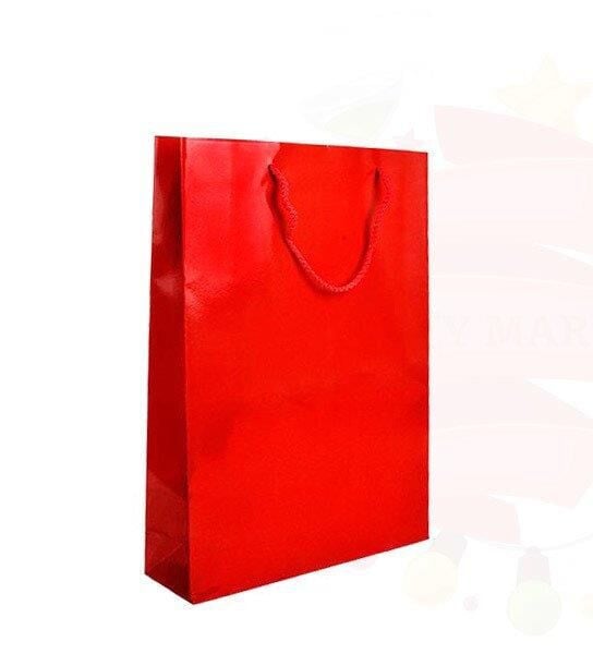 ÇANTA KARTON SELOFANLI 21*26*9 KIRMIZI 25 Lİ