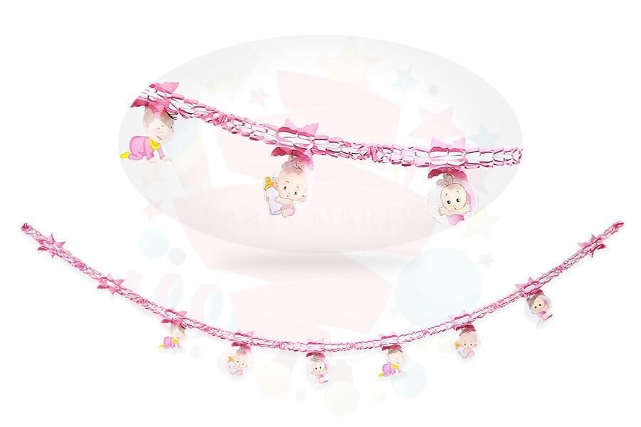 KAĞIT UZAR SÜS BEBEK FİGÜRLÜ UZAR PEMBE