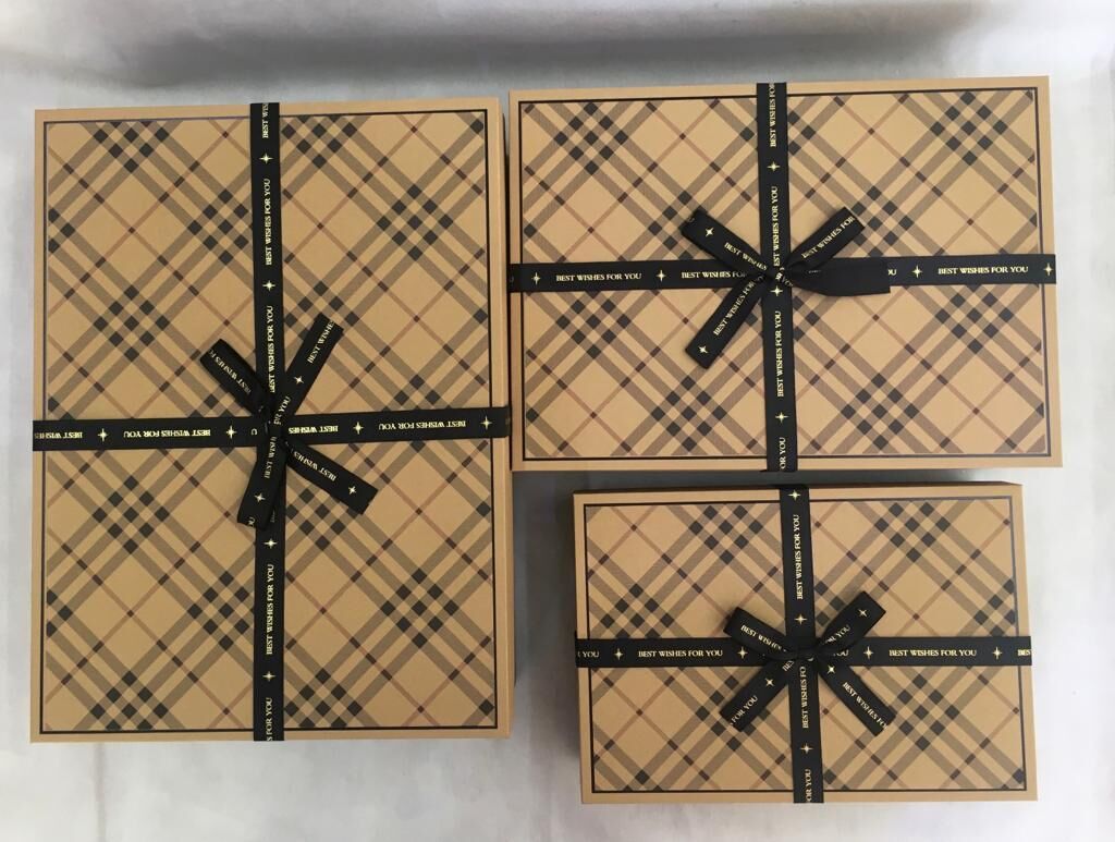 KUTU DİKDÖRTGEN EKOSE KAPAKLI KRAFT 3 LÜ