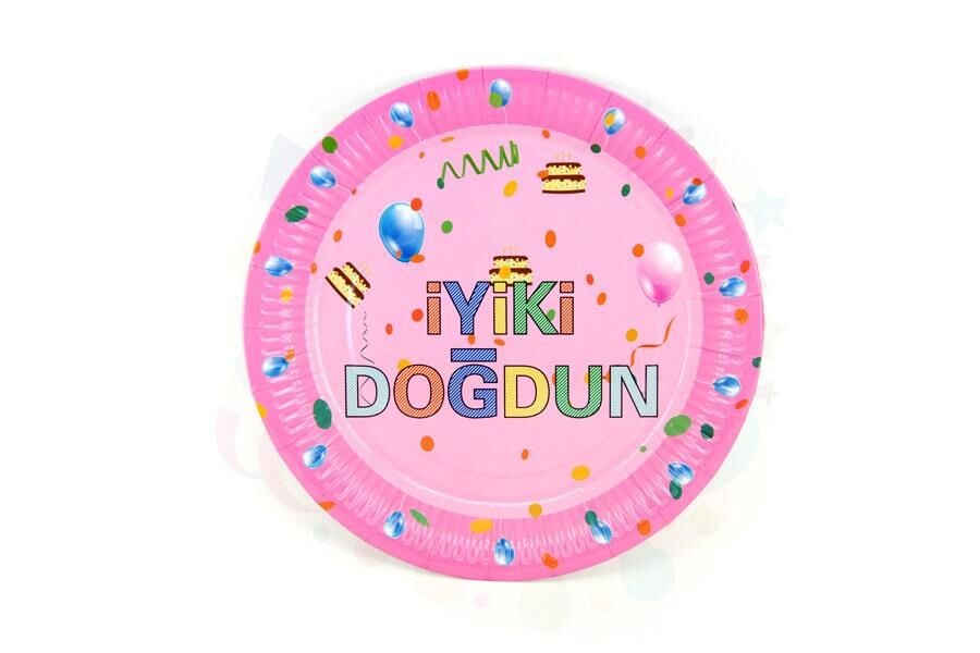 TABAK KARTON TEMALI İYİKİ DOĞDUN PEMBE