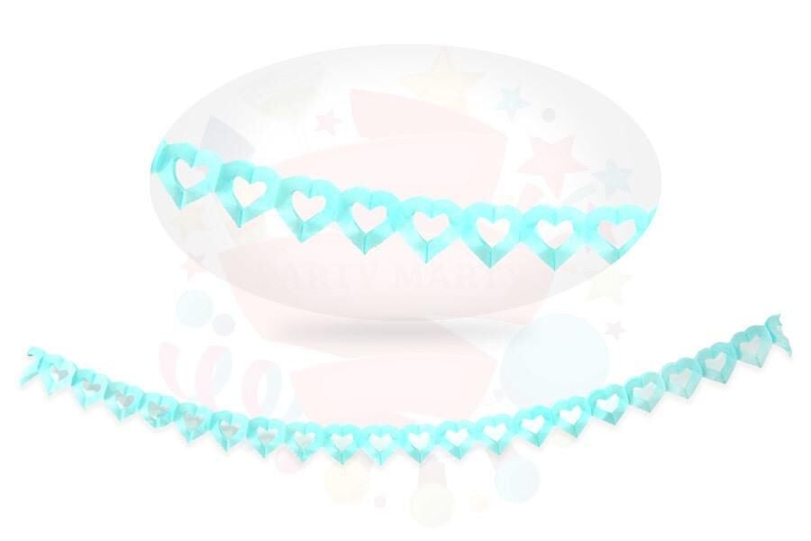 KAĞIT UZAR SÜS İÇİ BOŞ  KALPLİ MAVİ 7131