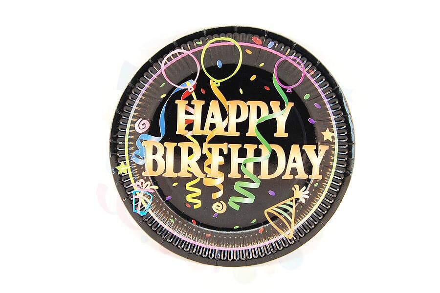 TABAK KARTON TEMALI SİYAH HAPPY