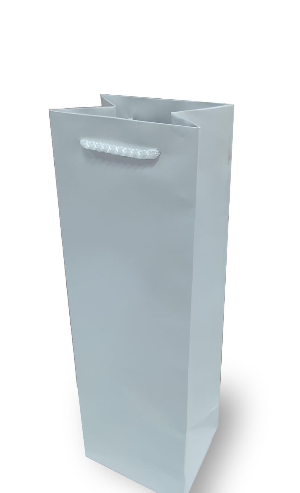 ÇANTA KARTON SELOFANLI ŞİŞELİK 12*38cm BEYAZ 10'LU