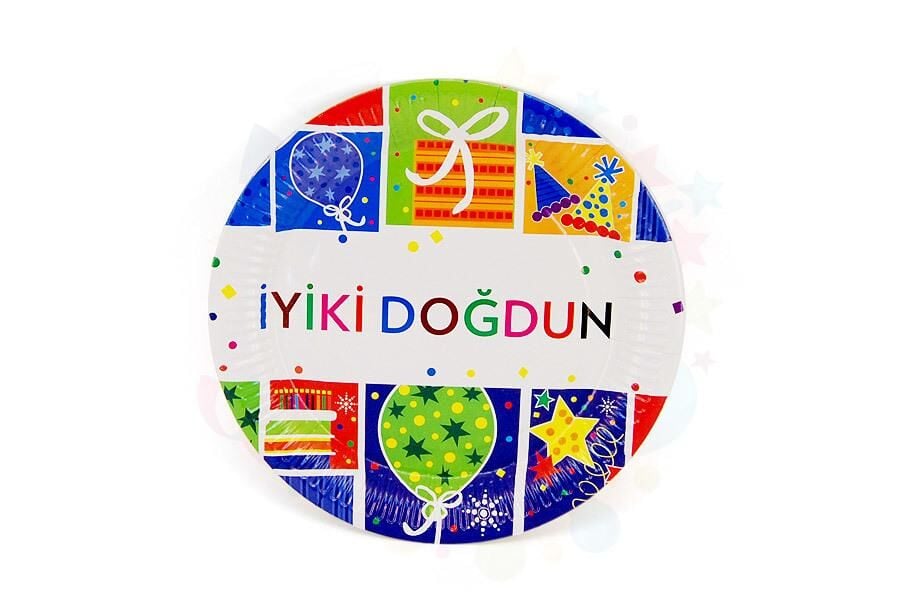 TABAK KARTON TEMALI YILDIZLI İYİ Kİ DOĞDUN