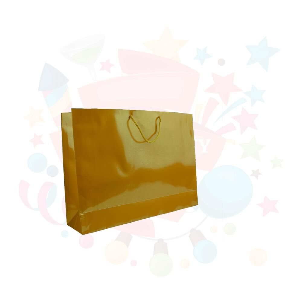 ÇANTA KARTON SELOFANLI 38*56 ALTIN 10'LU