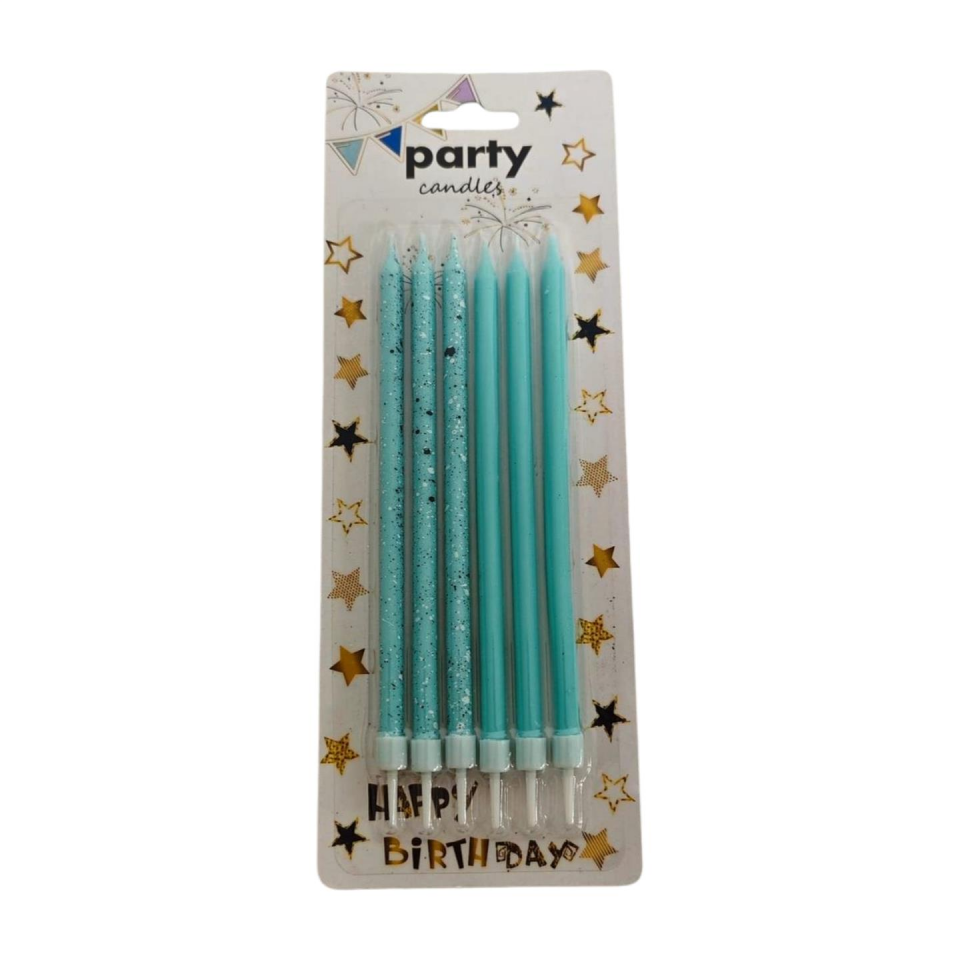 MUM İNCE ÇUBUK 13 CM 6 LI PASTEL MAVİ