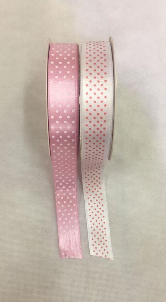 KURDELE SATEN MAKARA BASKILI 10 MT 2 CM PUANLI