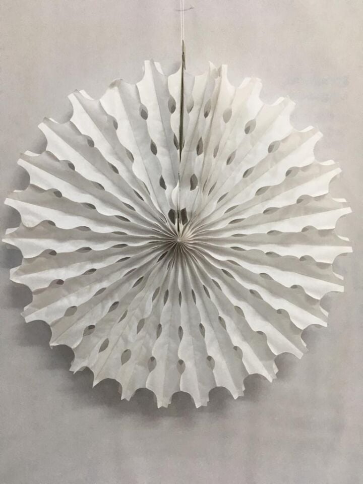 KAĞIT YELPAZE SÜS BEYAZ 50 CM