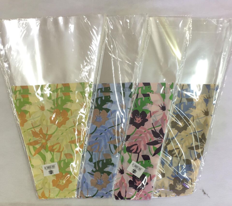 BUKETLİK POŞET BAMBU  DESENLİ  29*10*45(30AD/PK)