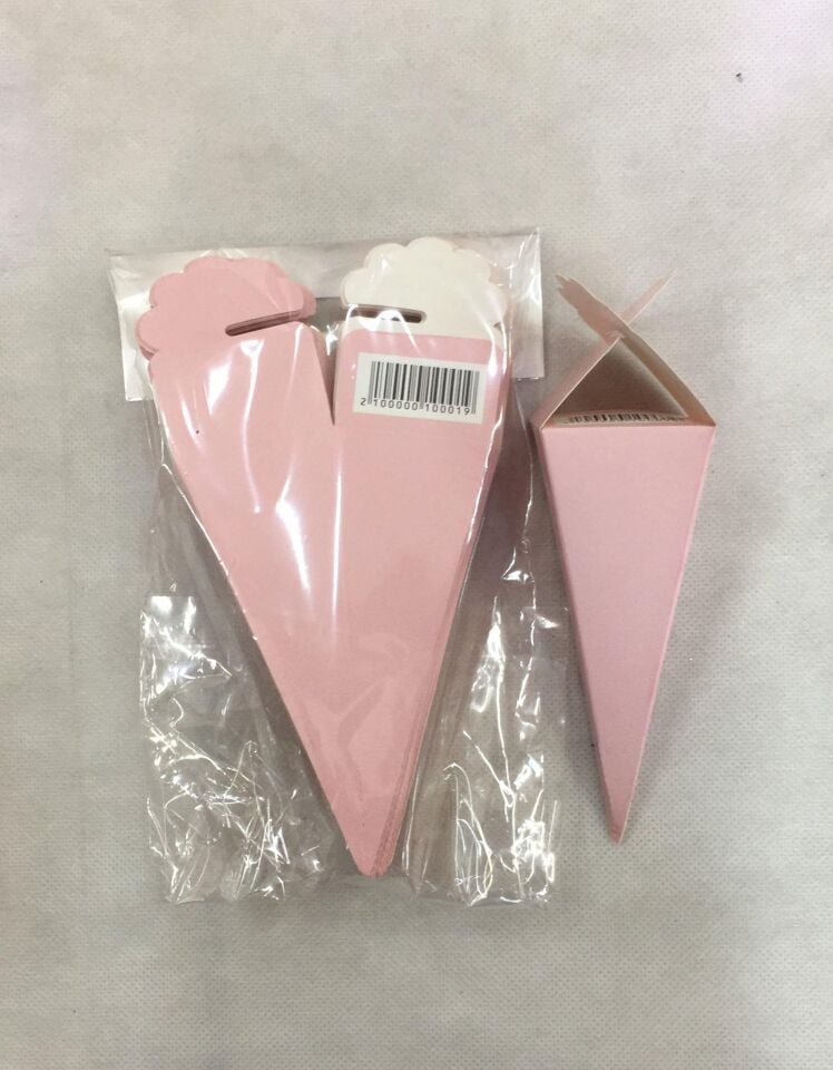 KÜLAH KARTON ŞEKERLİK DÜZ PEMBE 25 Lİ