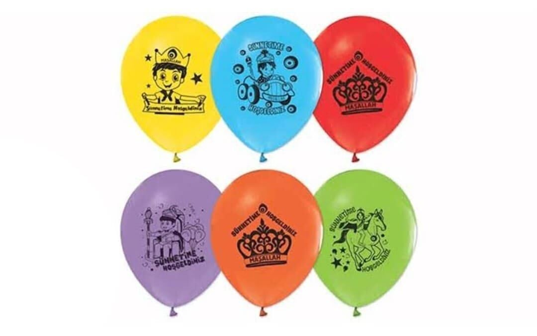 BALON BASKILI SÜNNETİME HOŞGELDİNİZ KARIŞIK 100 LÜ