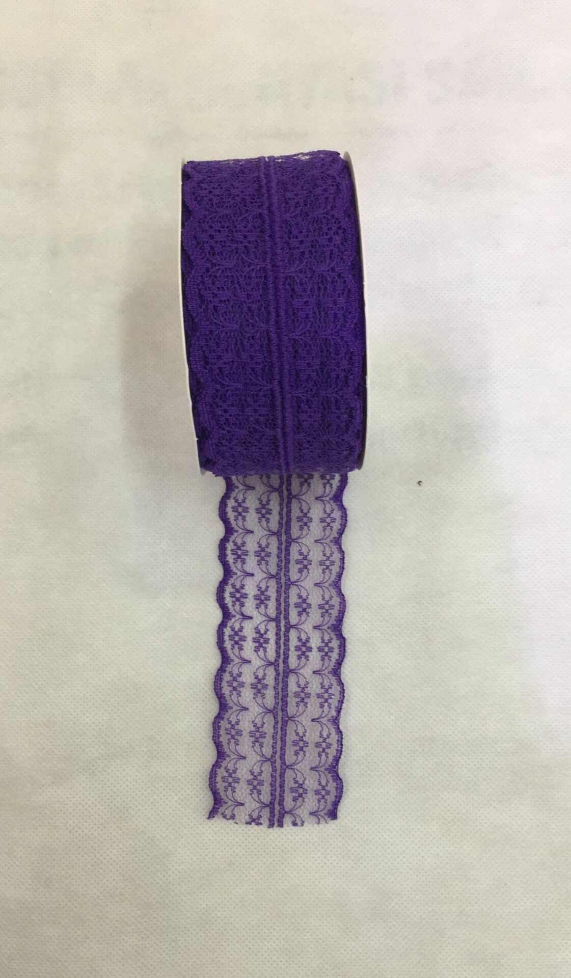 KURDELE KUMAŞ DANTEL 5 CM 10 MT MOR