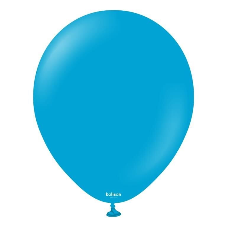BALON 12'' DÜZ RENK CARIBBEAN BLUE 100'LÜ KALİSAN