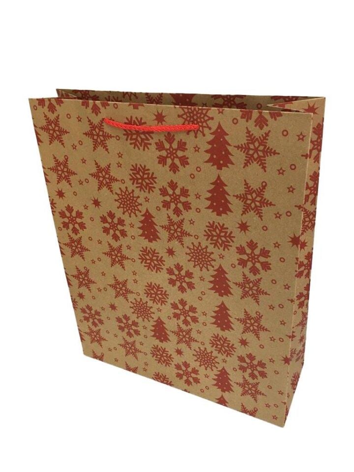 ÇANTA KARTON KRAFT BASKILI KARTANELİ 35*42 10 LU