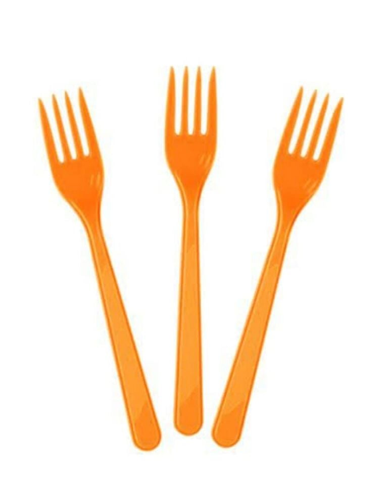 ÇATAL PLASTİK KRİSTAL TURUNCU 25 Lİ