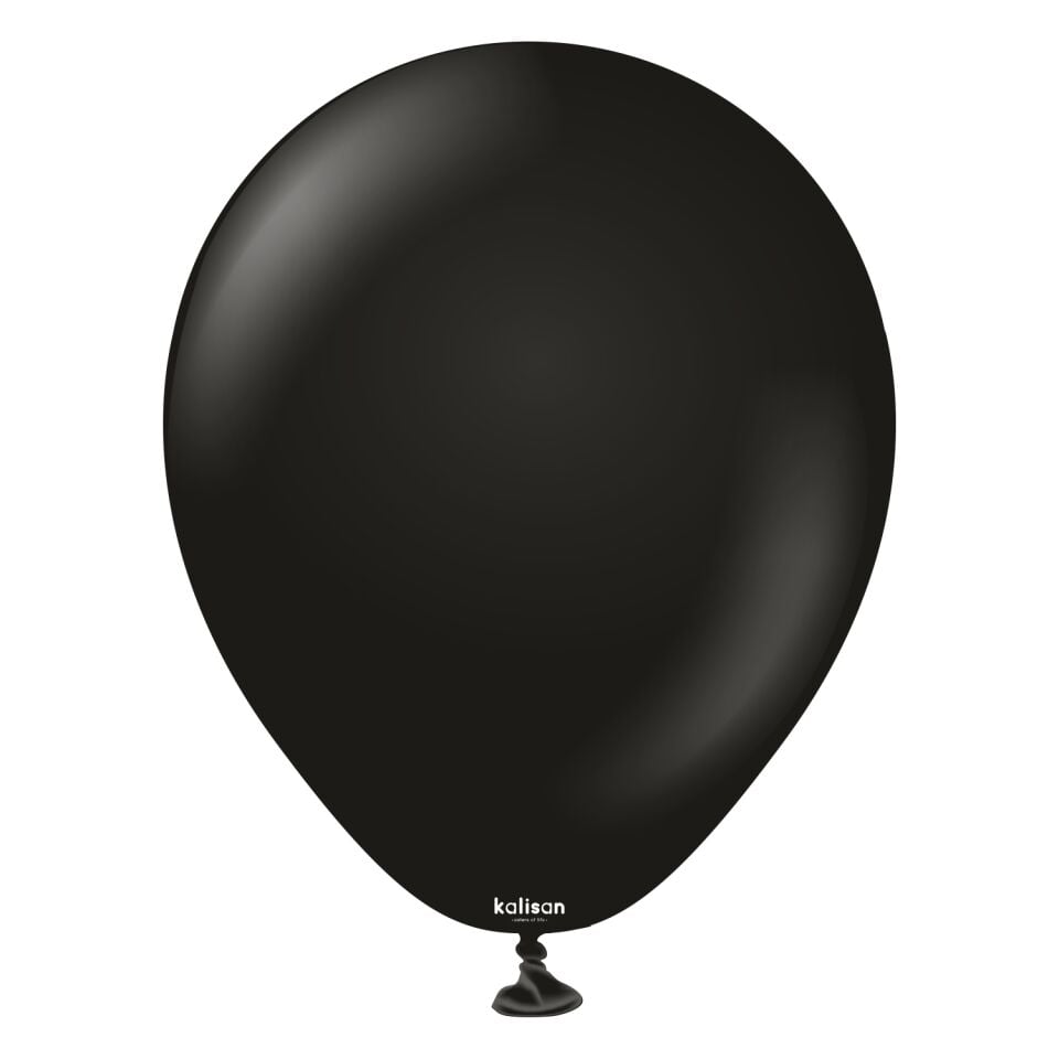 BALON 12'' DÜZ RENK BLACK(SİYAH) 5 Lİ KALİSAN