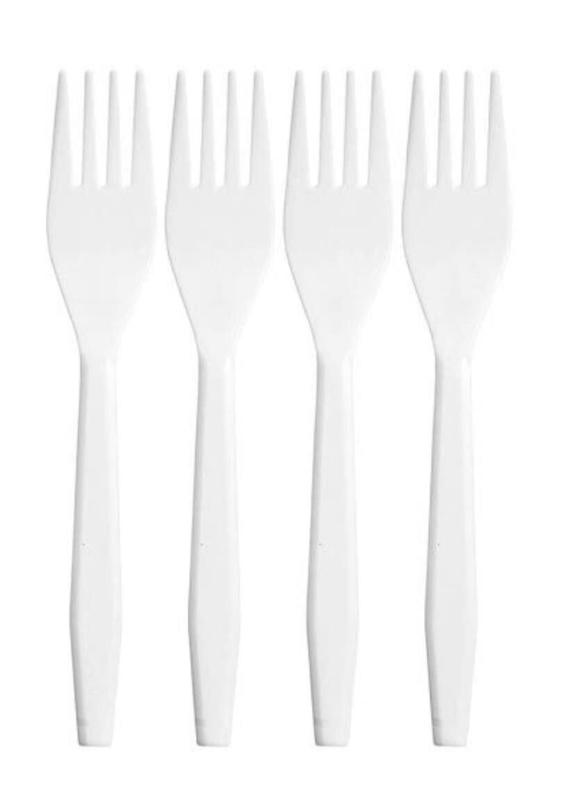 ÇATAL PLASTİK KRİSTAL BEYAZ 25 Lİ