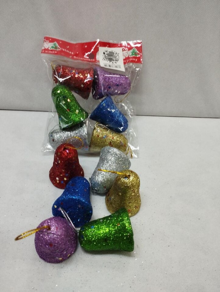 AĞAÇ SÜSÜ SİMLİ ÇAN 6 LI 5,5 CM