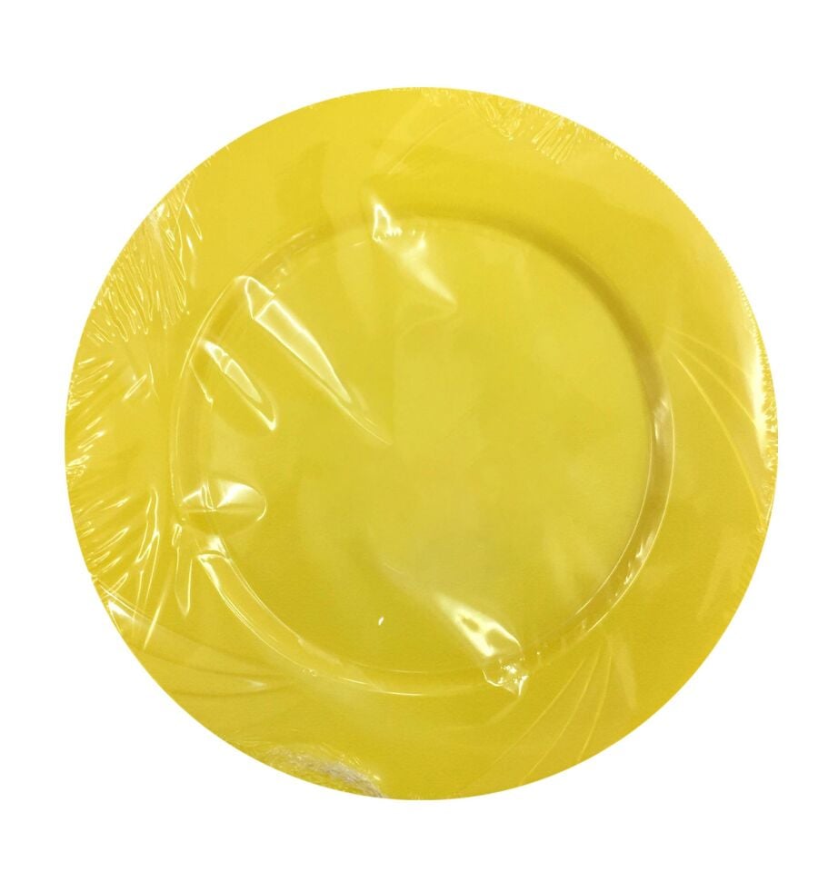 TABAK PLASTİK KRİSTAL SARI 6 LI