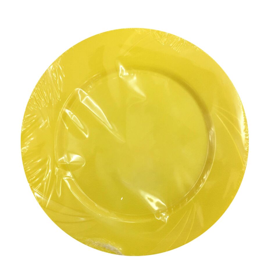 TABAK PLASTİK KRİSTAL SARI 6 LI