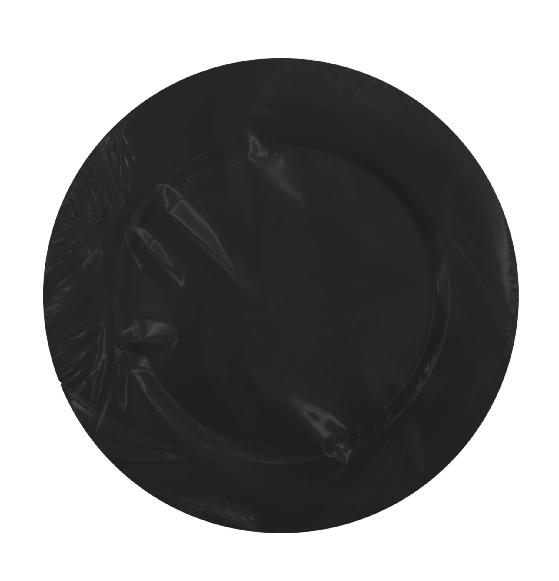 TABAK PLASTİK KRİSTAL SİYAH 6 LI