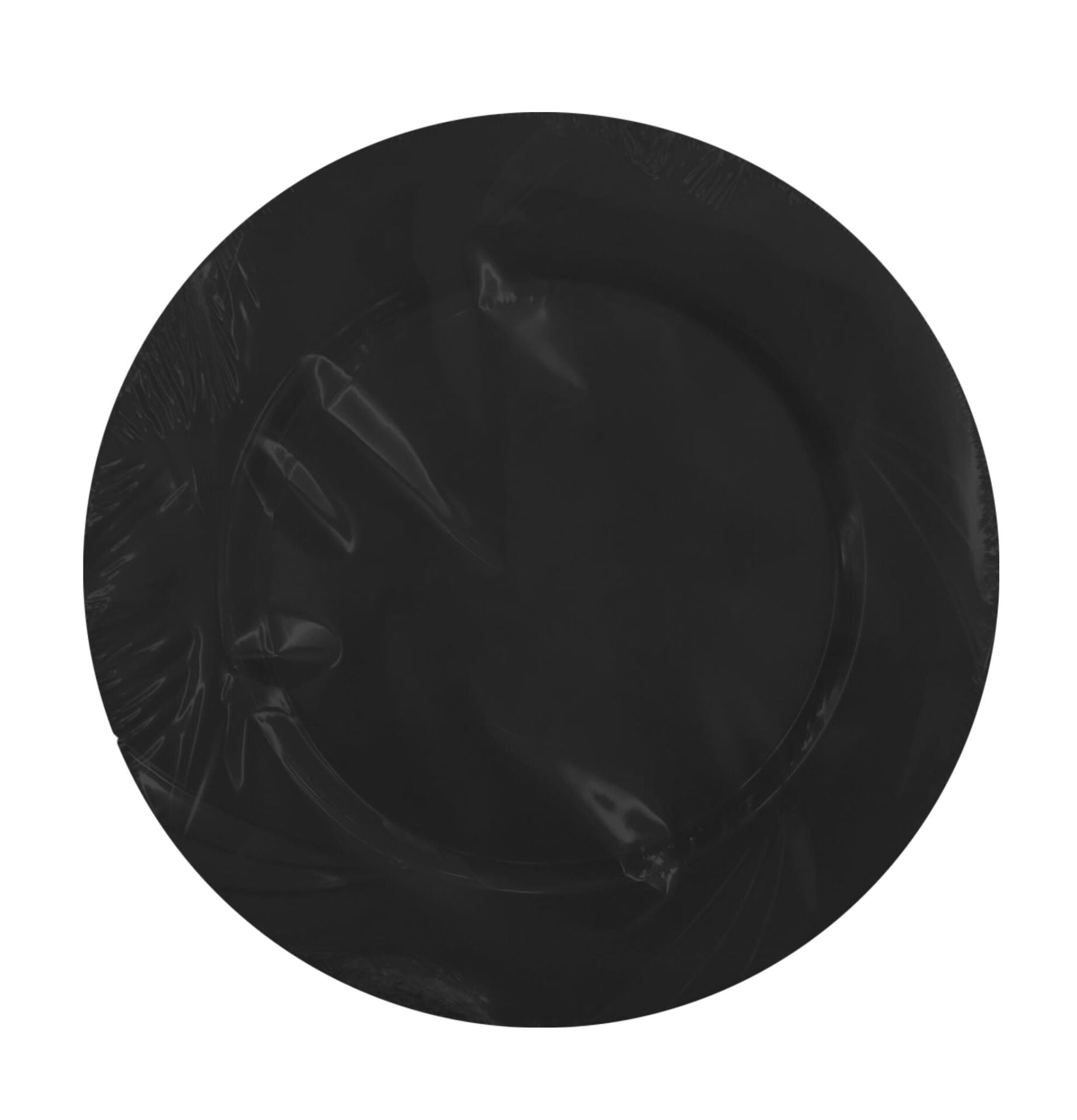 TABAK PLASTİK KRİSTAL SİYAH 6 LI