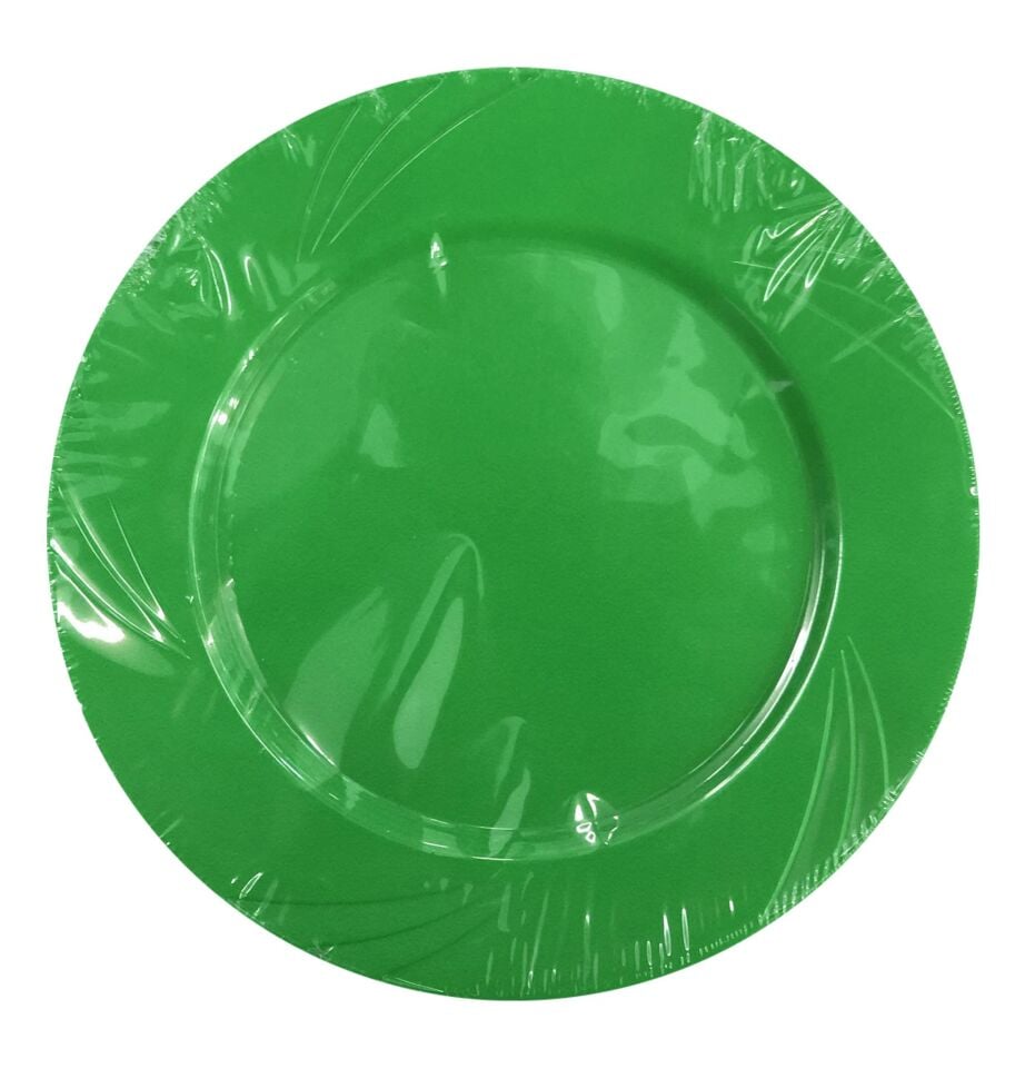 TABAK PLASTİK KRİSTAL F.YEŞİL 6 LI