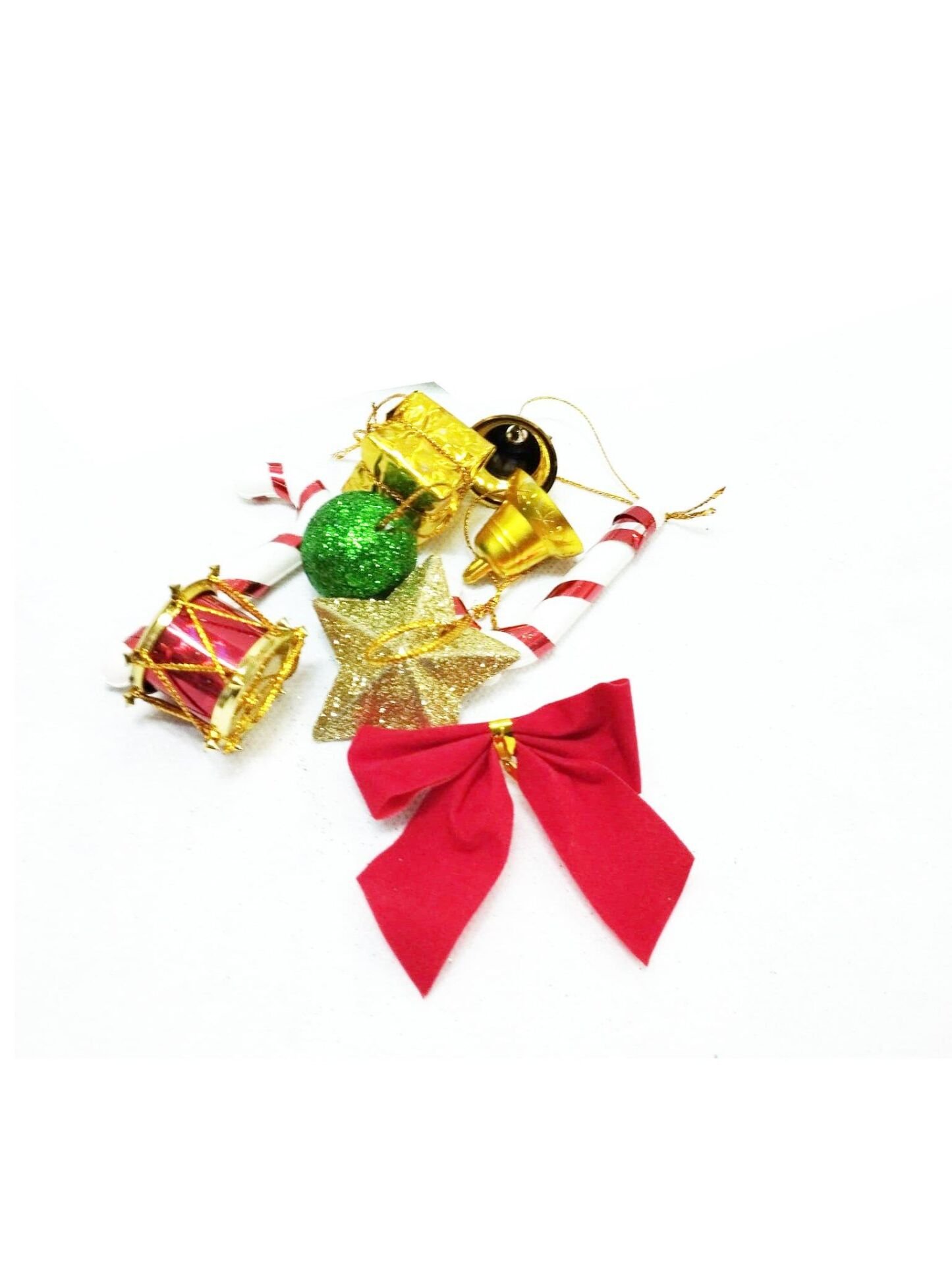 AĞAÇ SÜSÜ TRAMPET NOEL BABA BASTONLU TOPLU 9 LU