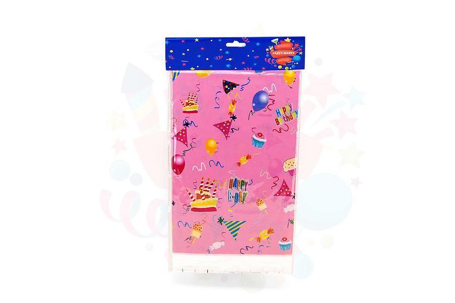 MASA ÖRTÜSÜ TEMALI HAPPY PEMBE