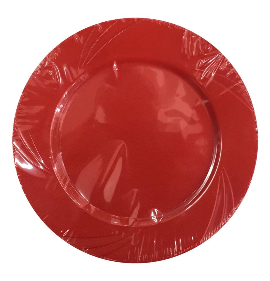 TABAK PLASTİK KRİSTAL KIRMIZI 6 LI