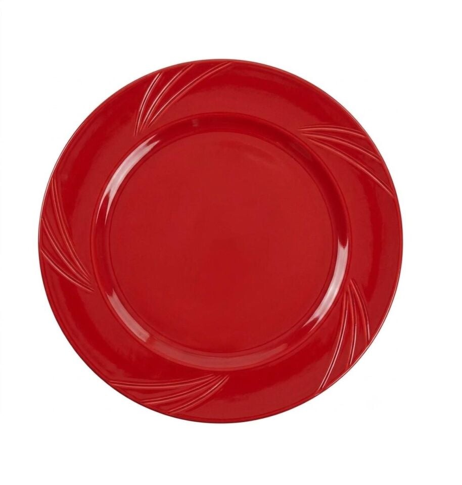 TABAK PLASTİK KRİSTAL KIRMIZI 6 LI