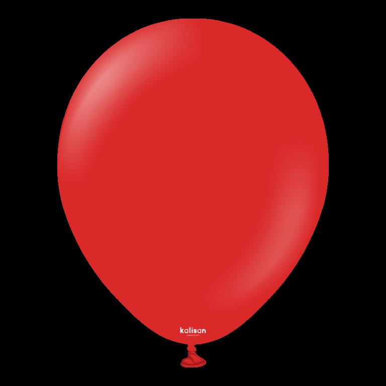 BALON 12'' DÜZ RENK RED(KIRMIZI) 5 Lİ KALİSAN